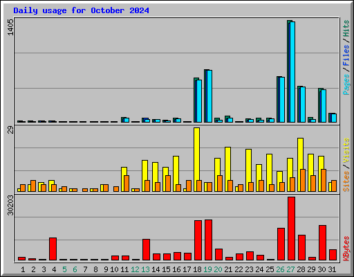 Daily usage for October 2024