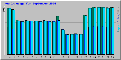 Hourly usage for September 2024