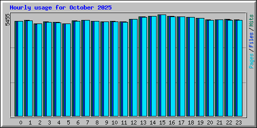 Hourly usage for October 2025